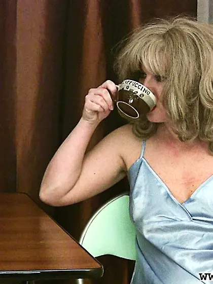 Gorgeous female lying table