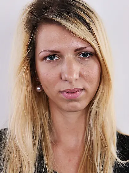 Cute sexy blonde slim