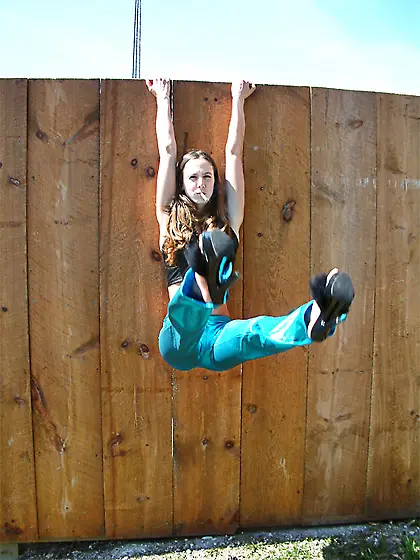 Young sexy chick leather