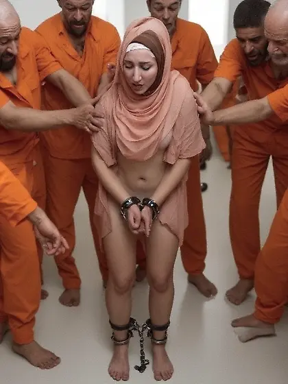 Hijabi girl in Male prison