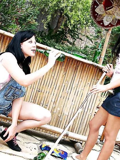 Lesbian pussy masturbation