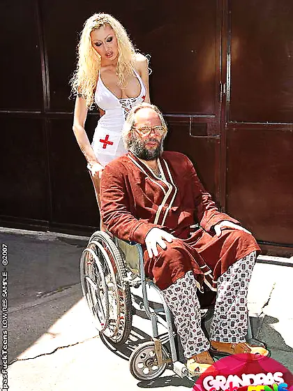 Enormous titted blonde nurse fucking with...