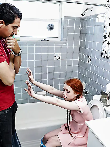 Redheaded nympho who talks dirty sucking big cock big time