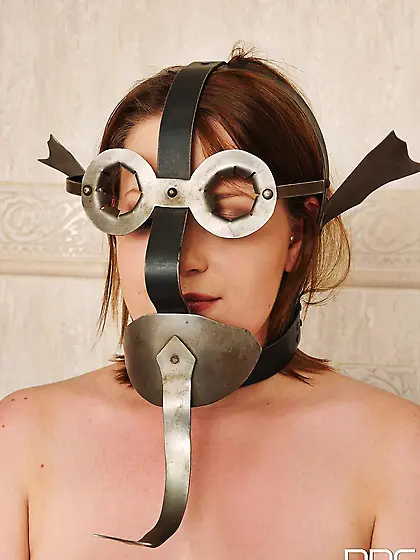 Medieval torture device used on a saggy breasted solo hottie