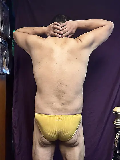 Yellow ribbed bikini