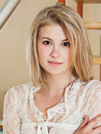 Shy sweetheart pulls off lace underwear to reveal her tiny boobs