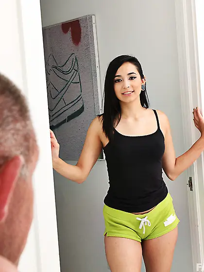 Riding dick in a reverse cowgirl position to make daddy happy