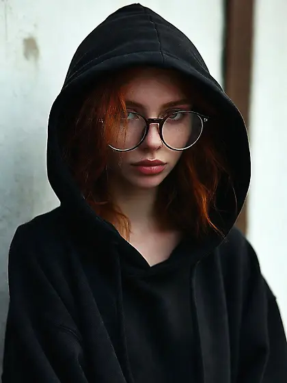 Emo goth young teen girl