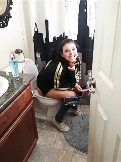 Toilet and pee girls