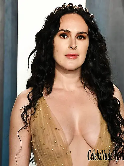 Rumer Willis Braless In See Thru Dress
