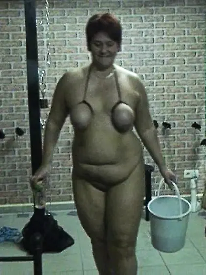 Naked house cleaning...