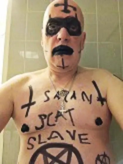 Satan slave takes a perverted Enema Scat session