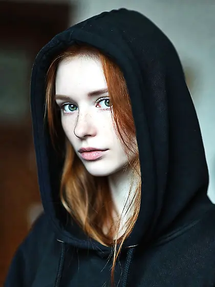 Emo goth young teen girl