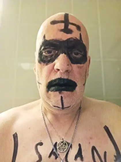 Satan slave takes a perverted Enema Scat session