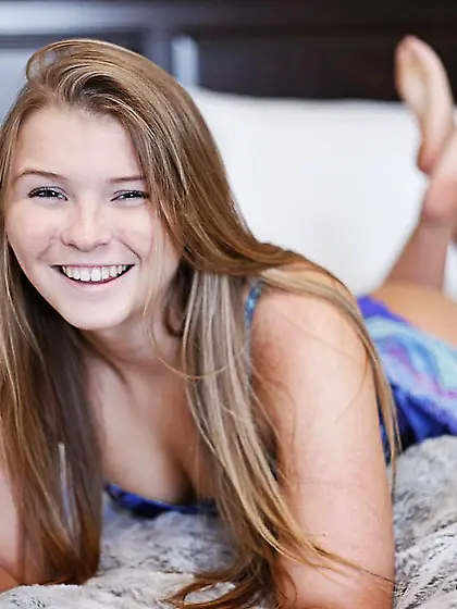 Teen with the delicious tender body Melissa May enjoys the dick