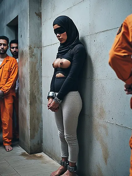 Hijabi girl in Male prison