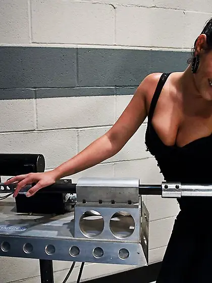 Curvy brunette gal oiled