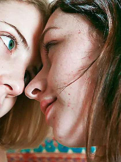 Natural lesbian fingering