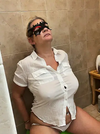 Fully dressed slut first time pissed on