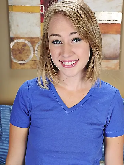 Banging blonde strips blue