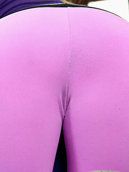 Alexandra Silk takes her sexy pink yoga pants off and shows us h
