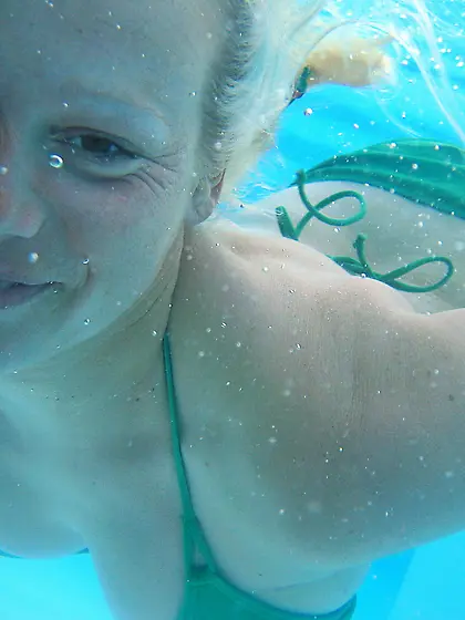 Beautiful Busty Blonde Underwater