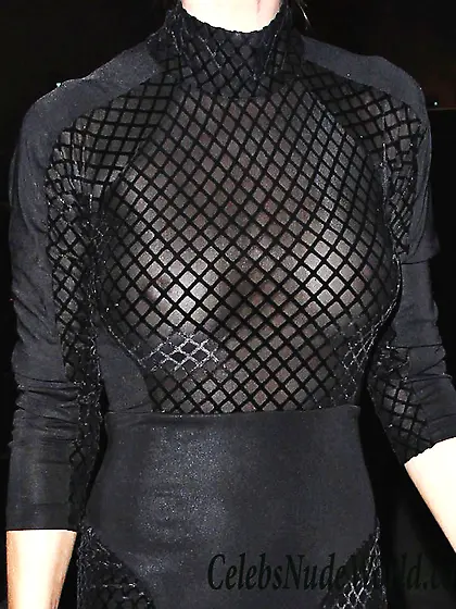 Joanna Krupa Braless In A See Through Black Dress At Craig&#