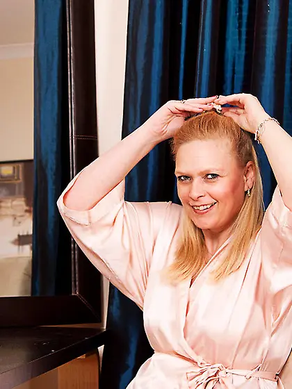 American blonde satin panties