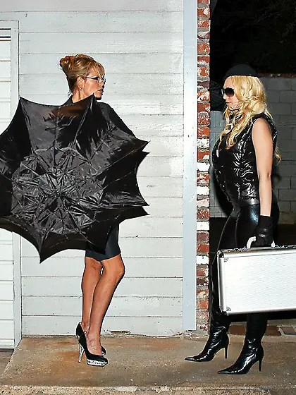 Blond-haired babe and her friend enjoy torturing a hung stud