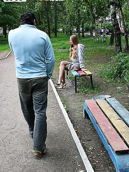 Typical Russian hottie is going to get fucked in public too