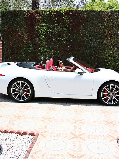 Thick brunette in purple gets her asshole fucked by a massive BB