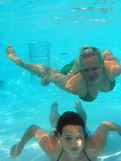 Beautiful Busty Blonde Underwater