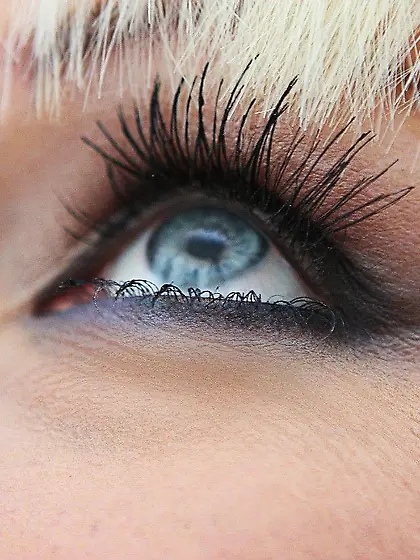 Smudgy behind-the-scene action with Lena Cova getting double pen