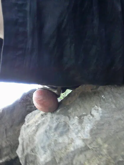 Balls sticking out of shorts