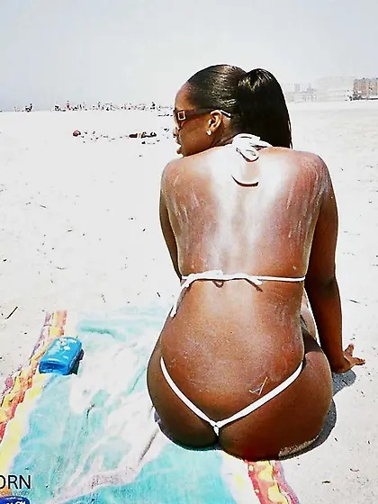 Wonderfulbikinis handsome ebony dame naked in public