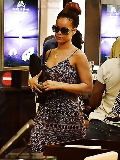 Rihanna shopping in Barbados candids