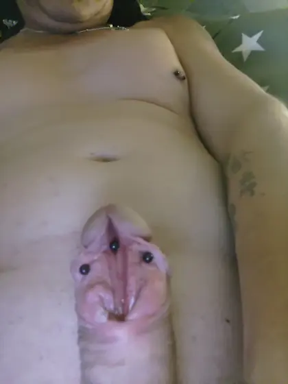 Split Cock Piercing