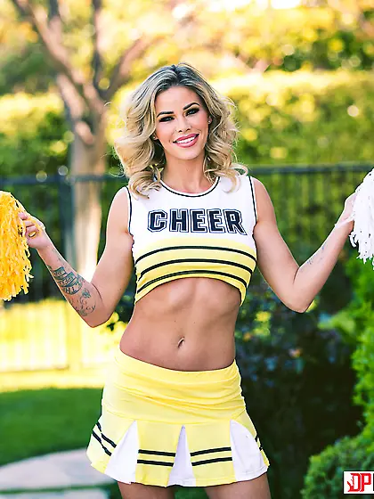 Busty cheerleader shagged by horny dude in Deadpool costume