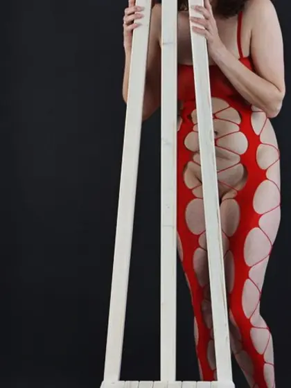 Brunette milf incredible red