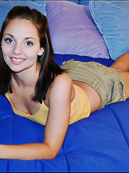 Flat chested smiling kitten Jordan Capri in cute panties flashes