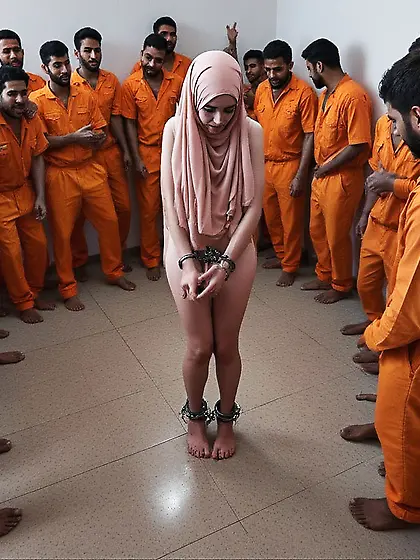 Hijabi girl in Male prison