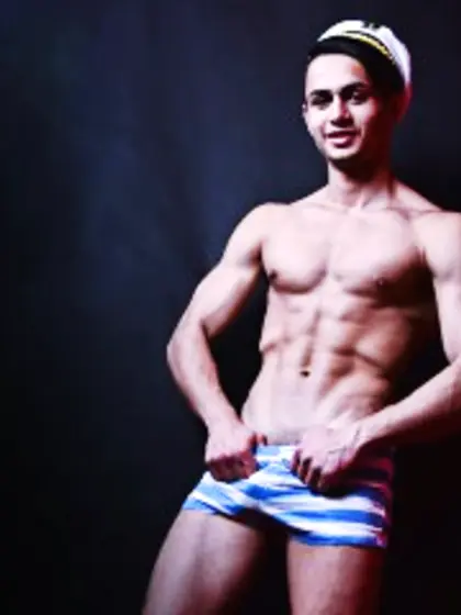 Brunette Young Man Jaysonhot Smoking.