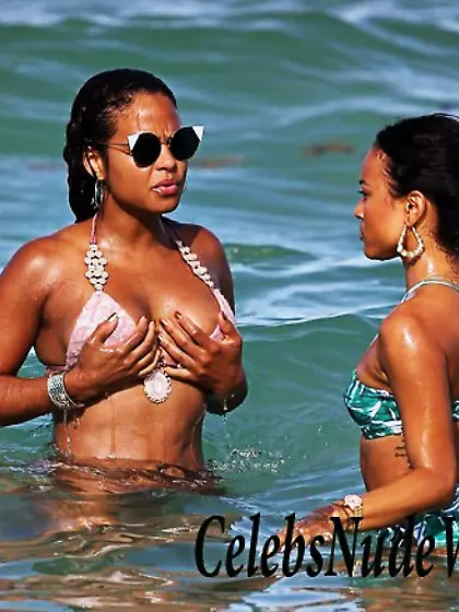 Christina Milian & Karrueche Tran In Bikinis At Miami Beach!