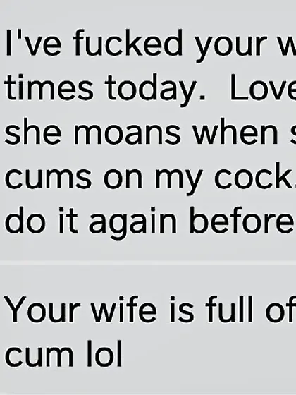 cuckold texts from wife's boyfriend