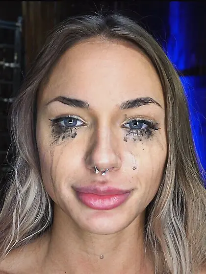 Tattooed master bangs blonde