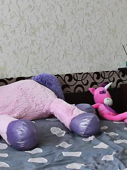 Naughty chick drills her tight holes with...