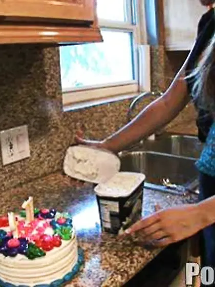 Brunette housewife shaved pussy