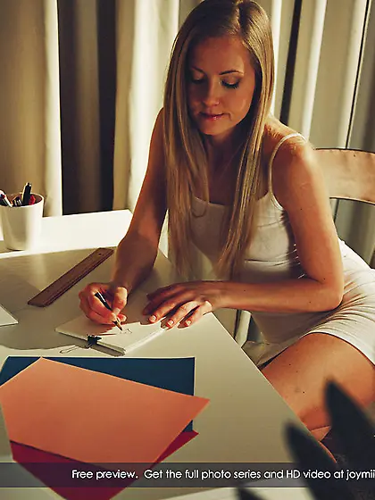 Shy looking blonde Sicilia Twistys gets aroused at home and mast