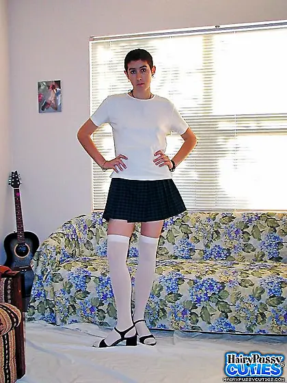 Short haired lass white