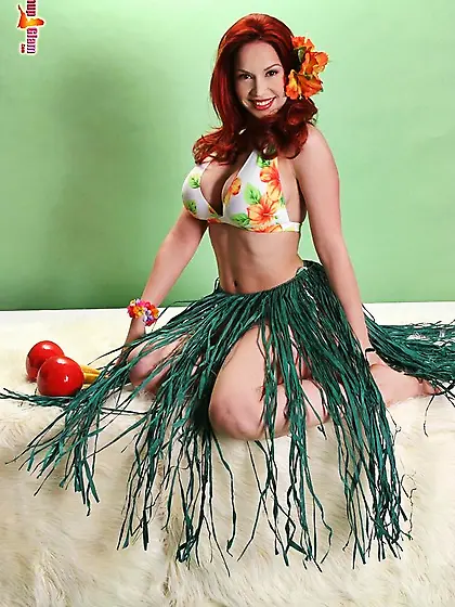 Beautiful busty red head